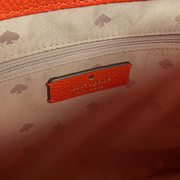 Kate Spade Orange Leather Backpack Bag main image 5